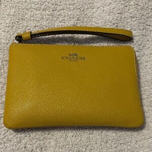 Coach Mustard Yellow Wristlet